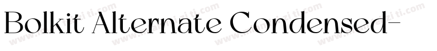 Bolkit Alternate Condensed字体转换